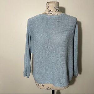 LOFT Light Blue Crew Neck Sweater Size Large